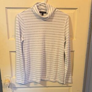 Banana Republic Striped Turtleneck Long Sleeve Top